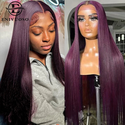 30 Inch Long Straight Synthetic Lace Front Wig Wear To Go Glueless Wig Dark Burgundy 13X4 Synthetic Lace Front Wigs for Women