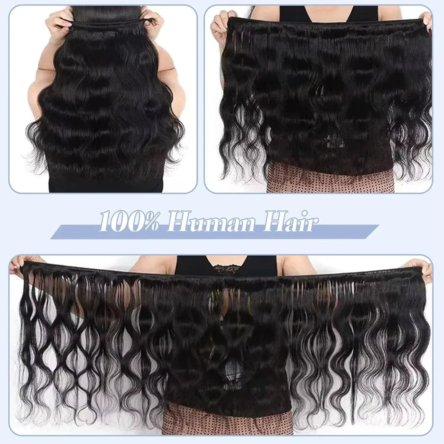 16A 40 Inch Body Wave Bundles 100% Human Hair Real Raw Extensions Wet And Wavy Remy Weave Hair Bundles For Black Women Quality