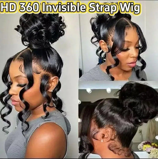 360 Full Lace Wig Body Wave Human Hair Wigs 100% Pre Plucked Hd Brazilian Lace Frontal Wigs Invisible Strap 250 Density 40 Inch