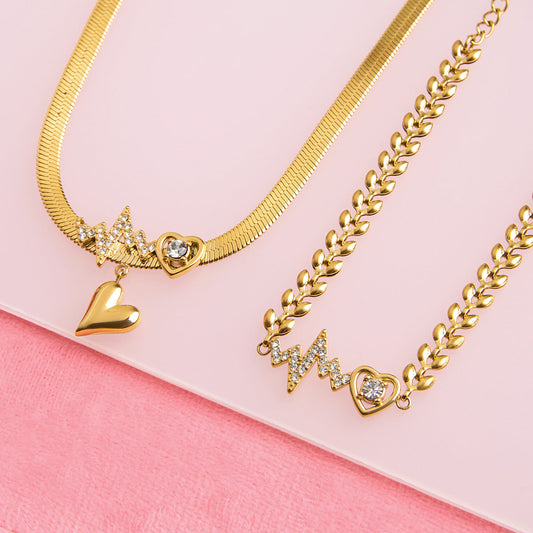 Luxury Heart-Shaped Titanium Set